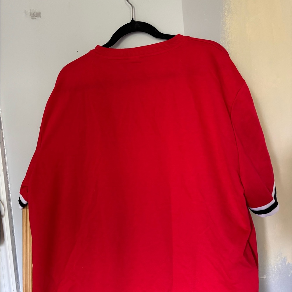 Red Black White T shirt or pajama shirt (part of set) - Picture 3 of 4